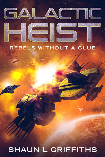 Rebels without a clue. Space opera book cover image.